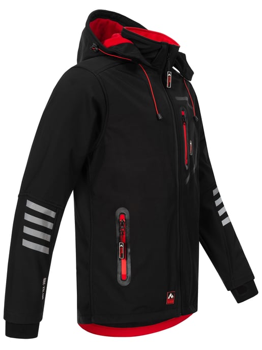 Arctic Seven Softshell Jas voor Heren – Zwart-Rood - Image 4