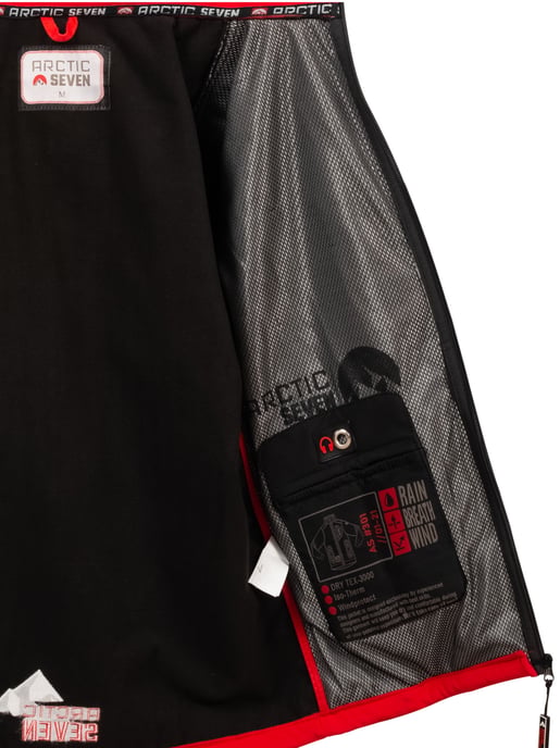 Arctic Seven Softshell Jas voor Heren – Zwart-Rood - Image 5