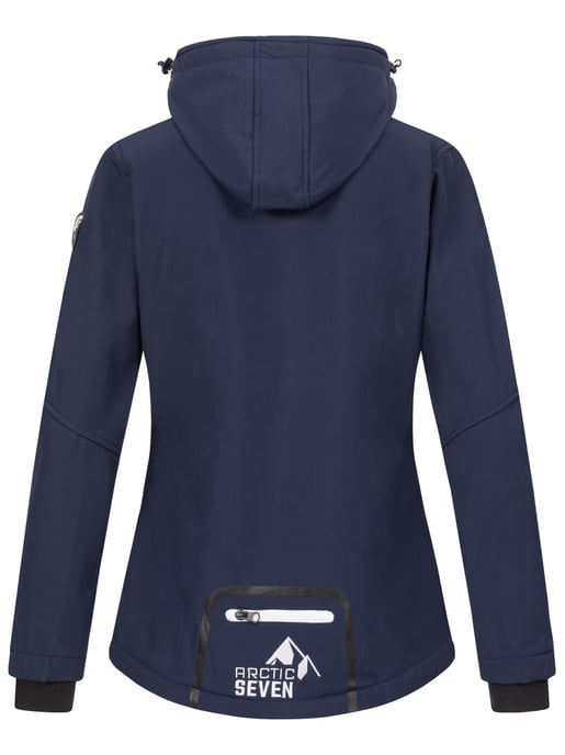 Arctic Seven Dames Softshelljas Marineblauw-Wit - Image 4