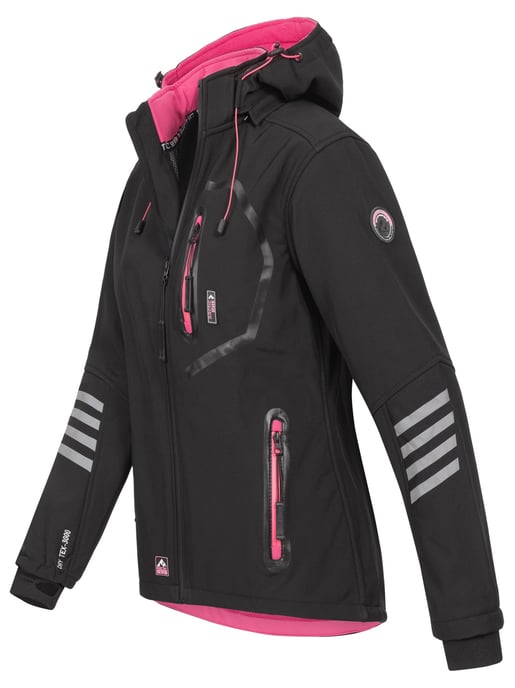 Arctic Seven Dames Softshelljas Zwart-Roze - Image 2