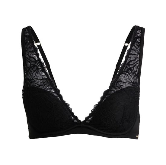 Women's Boss Logo Trim Underwired Bra in Black - Image 5