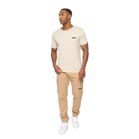 Crosshatch Heren Utilate T-Shirt (Licht Steen) - Image 3