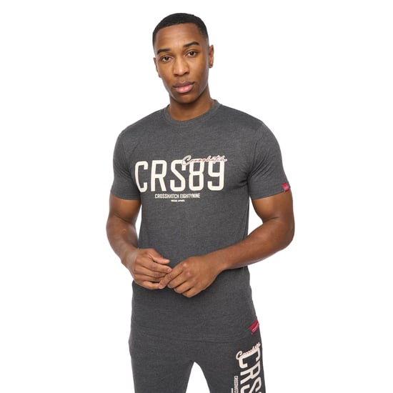Crosshatch Heren Ellsworth T-Shirt (Houtskool mergel) - Image 1