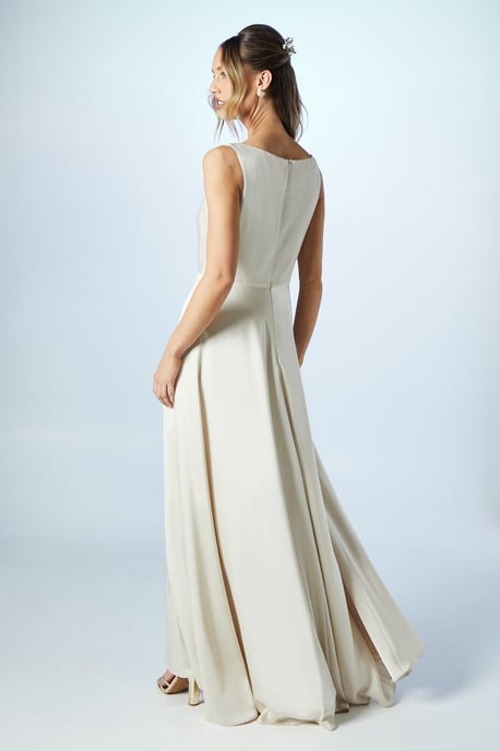Coast Womens A-Line Maxi Dress Green Polyester Sleeveless Long Satin - Image 3