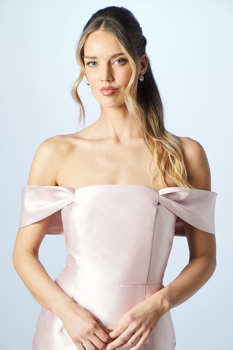 Twill Column Bridesmaids Dress - Image 4