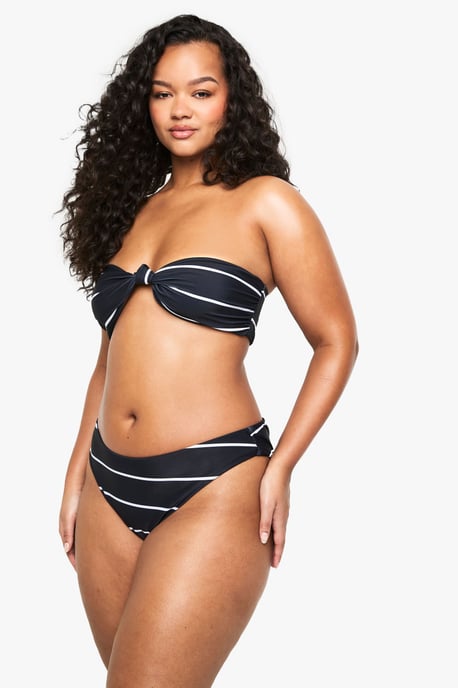 Plus Swimwear Essentials High Waist Stripe Brief - Image 3