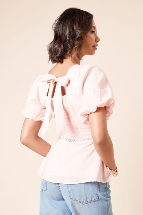 Embroidered Front Square Neck Top - Image 3