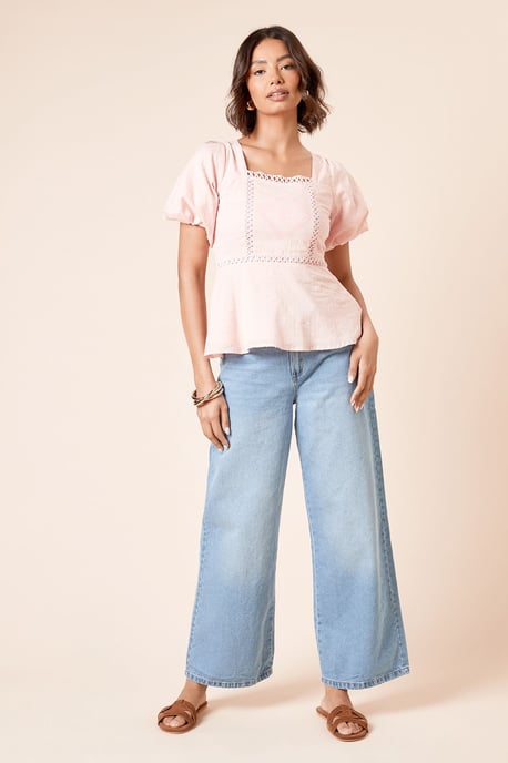 Embroidered Front Square Neck Top - Image 4