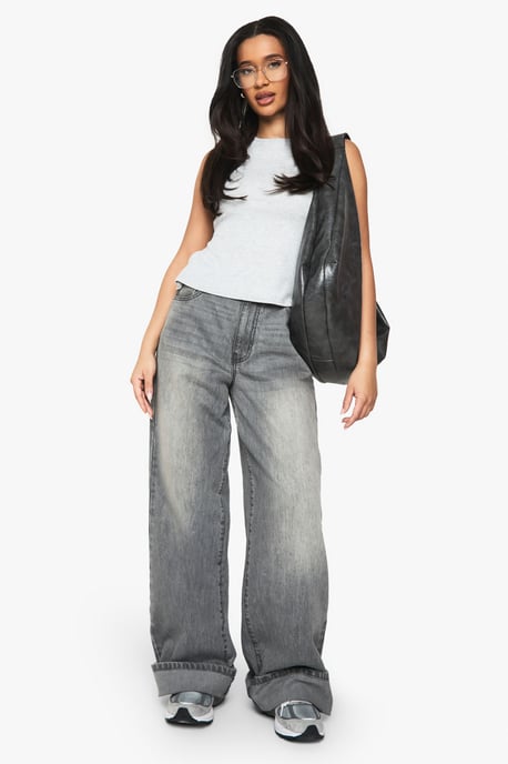 Rib Sleeveless Open Tie Back Top - Image 3