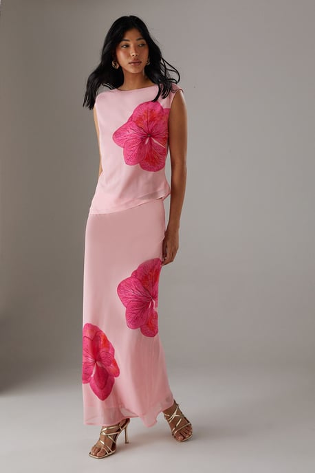 Placement Chiffon Asymmetric Top - Image 4