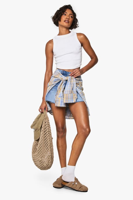 Tall Denim Mini Short - Image 3