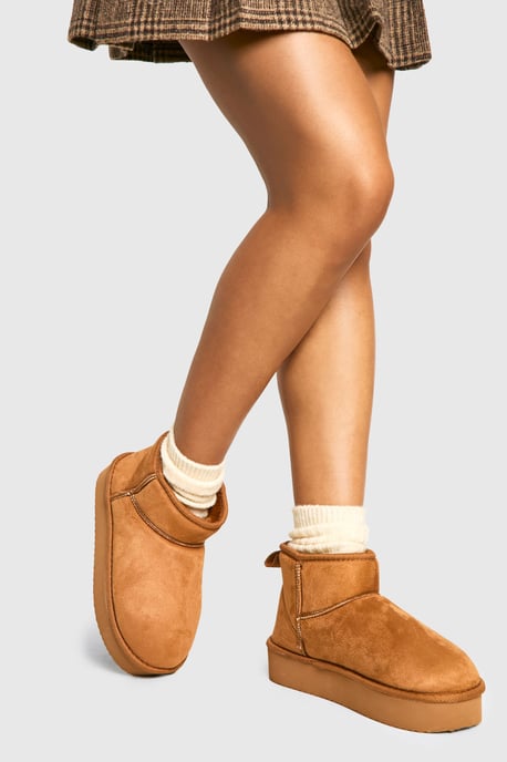 Platform Cosy Ankle Boots - Image 1