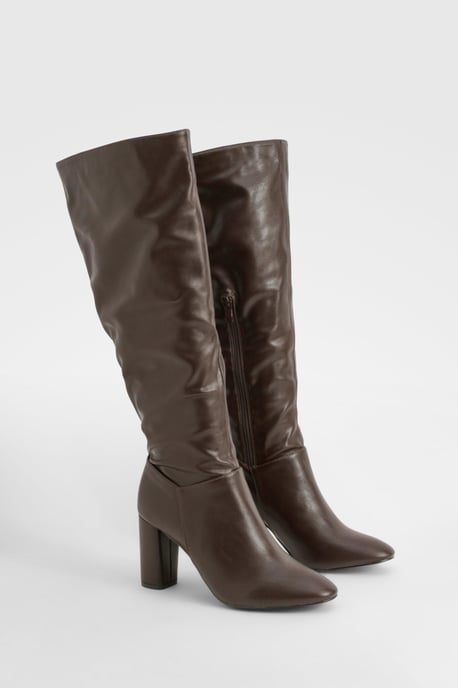 Block Heel Knee High Boots - Image 1