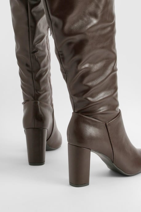 Block Heel Knee High Boots - Image 3