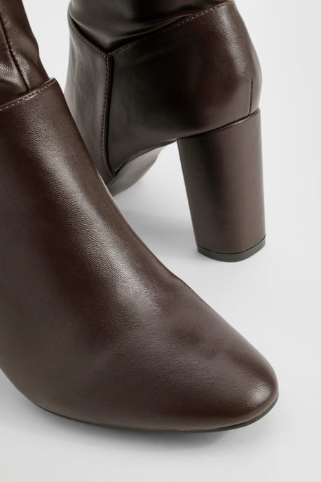 Block Heel Knee High Boots - Image 5