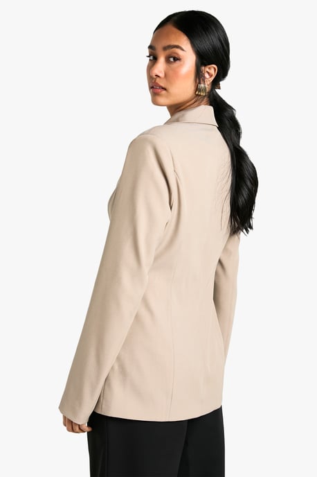 Woven Cinched Waist Blazer - Image 2