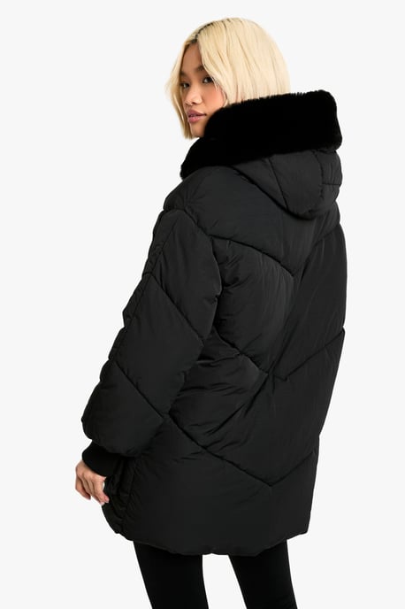 Faux Fur Hooded Parka - Image 2