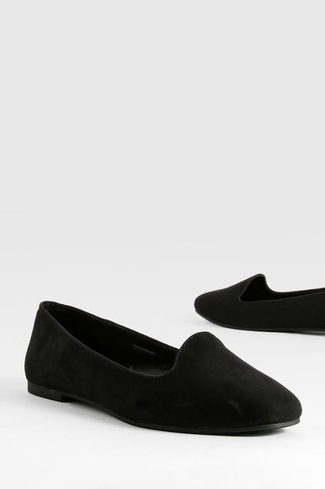Faux Suede Basic Slipper Ballet Flats - Image 5