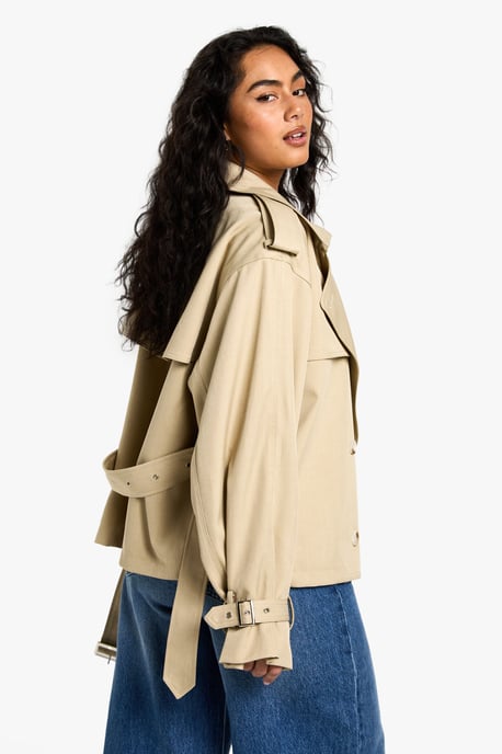 Short Belted Trench Coat - Image 2