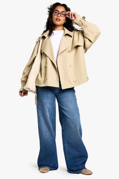 Short Belted Trench Coat - Image 3