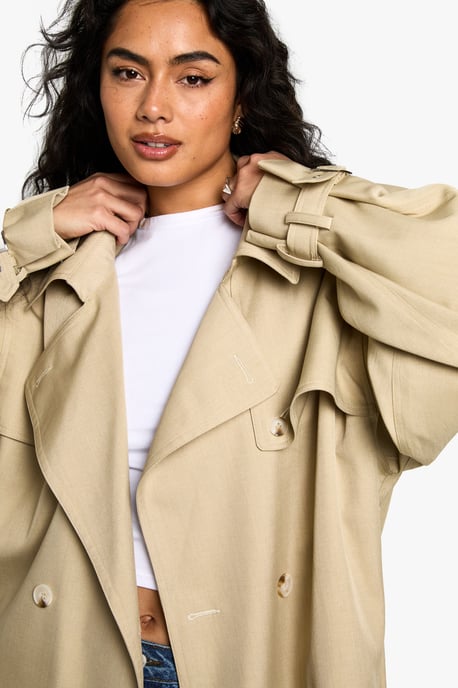 Short Belted Trench Coat - Image 4