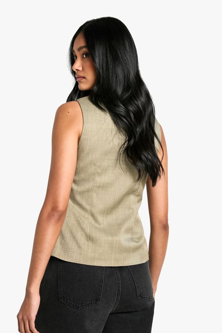 Woven Tailored Button Waistcoat - Image 2