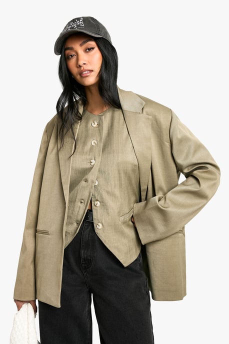 Woven Tailored Button Waistcoat - Image 3