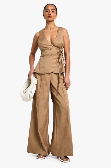 Petite Linen Look Waistcoat - Image 3