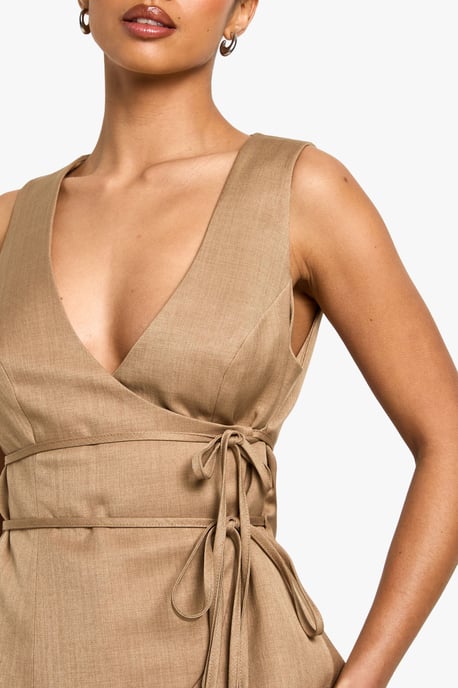 Petite Linen Look Waistcoat - Image 4