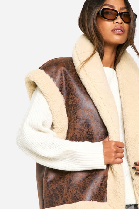 Vintage Look Bonded Aviator Gilet - Image 4
