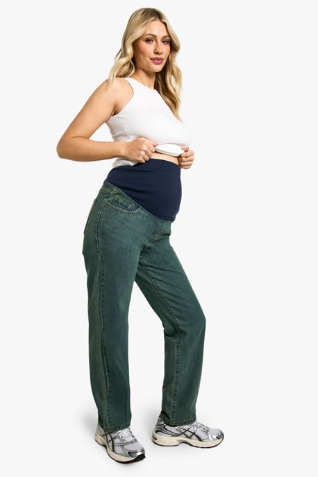 Maternity Over The Bump Mom Jeans - Image 1