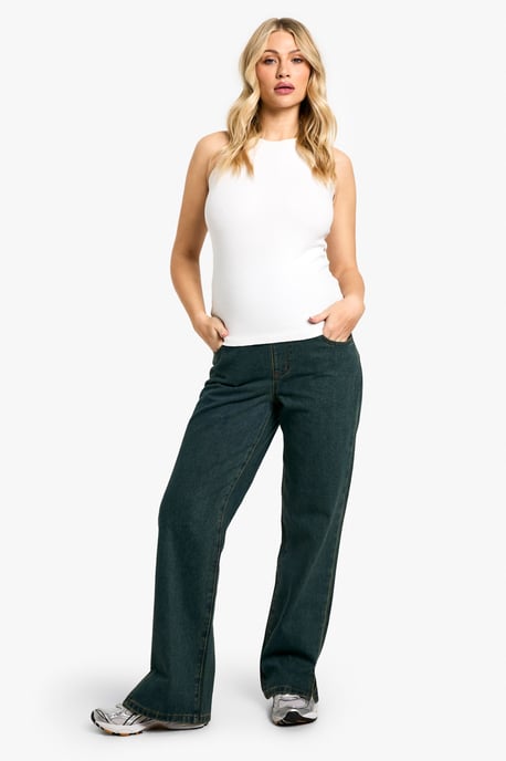 Maternity Over The Bump Split Hem Straight Leg Jeans - Image 3