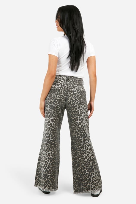 Petite Leopard Straight Leg Jean - Image 2