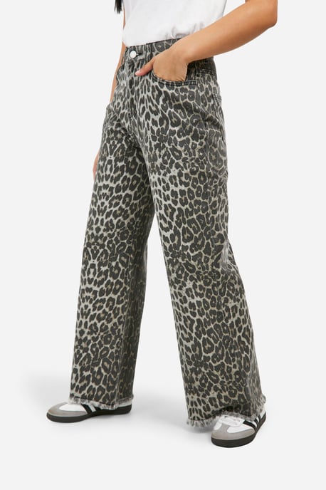 Petite Leopard Straight Leg Jean - Image 4