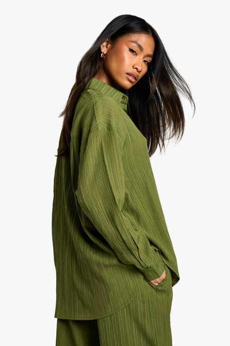 Woven Crinkle Textured Shirt - Image 2
