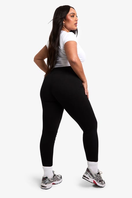 BOOHOO BASICS PLUS HIGH WAISTED DEEP WAISTBAND LEGGING - Image 2