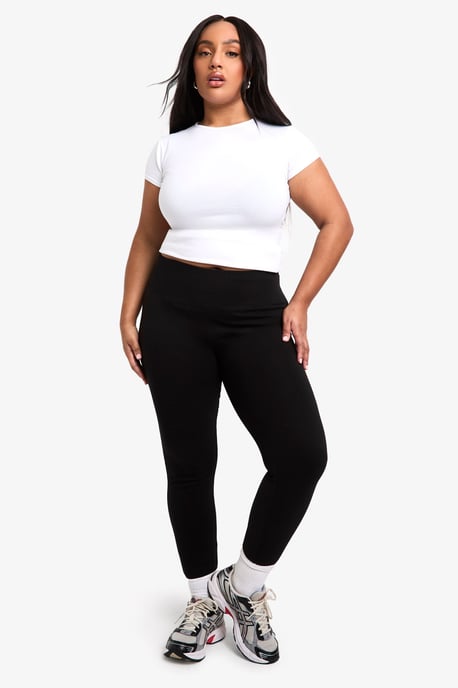BOOHOO BASICS PLUS HIGH WAISTED DEEP WAISTBAND LEGGING - Image 3