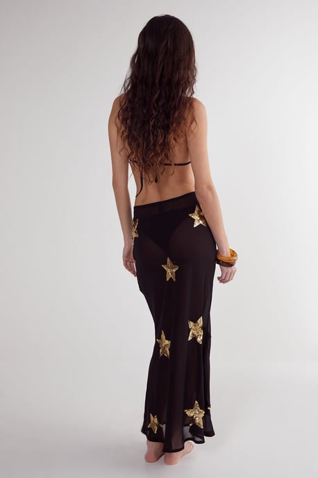 Star Embellished Midi Beach Skirt - Image 4