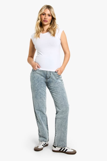Maternity Over The Bump Mom Jeans - Image 1