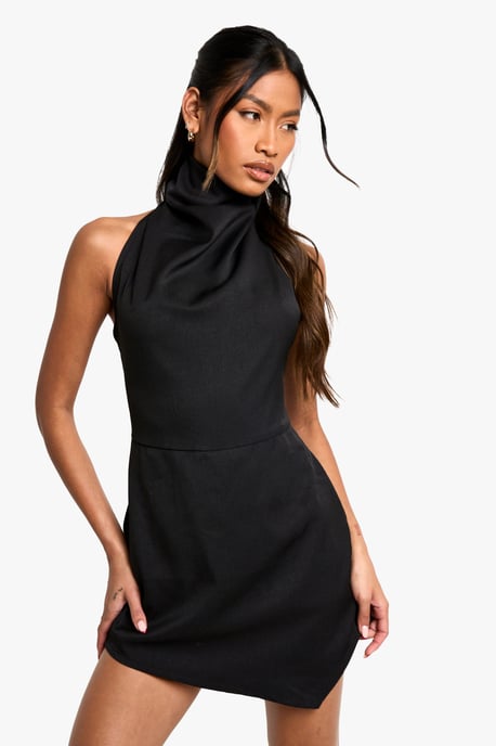 Tailored Cowl Neck Sccop Back Playsuit - Image 1