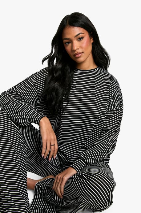 Tall Stripe Jersey Lounge Trouser Pj Set - Image 3