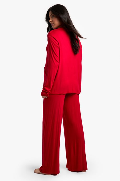 Maternity Long Sleeve Shirt & Trouser Pj Set - Image 2