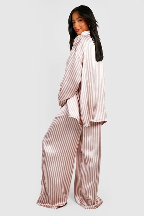 Petite Satin Stripe Pyjama Set - Image 2