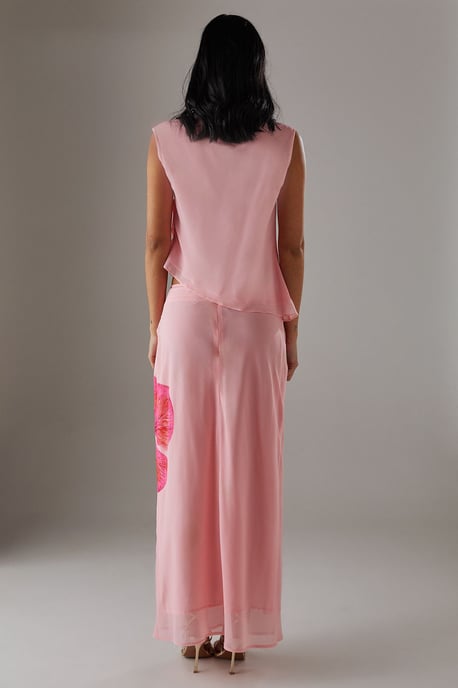 Placement Chiffon Bias Maxi Skirt - Image 3