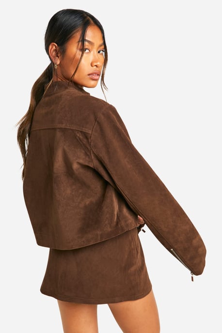 Suede Look Mini Skirt - Image 2
