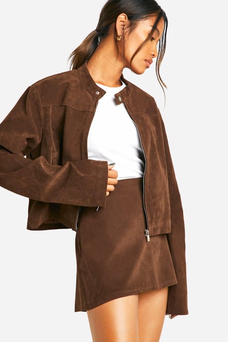 Suede Look Mini Skirt - Image 5