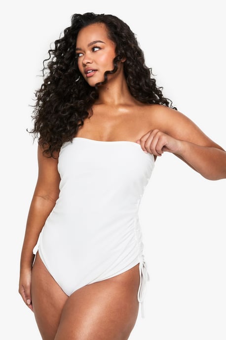 Plus Swimwear Essentials Ruched Tummy Control Swimsuit - Image 1