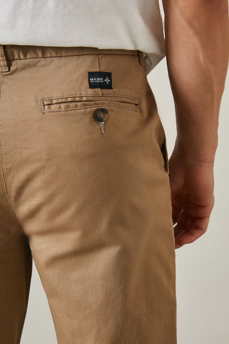 Maine Premium Black Chino Trousers Mens Regular Fit Cotton Blend All Seasons - Image 5