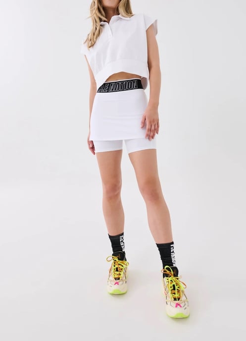 PE Nation Follow Through Skort in White - Image 4
