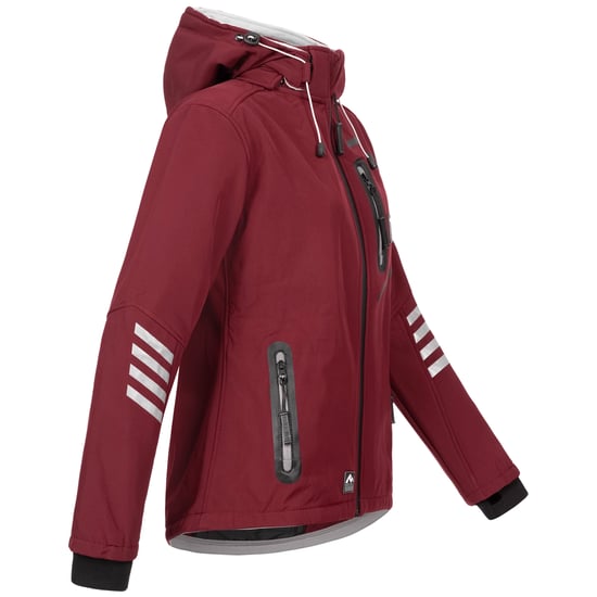 Arctic Seven Dames Softshelljas Rood-Grijs - Image 3